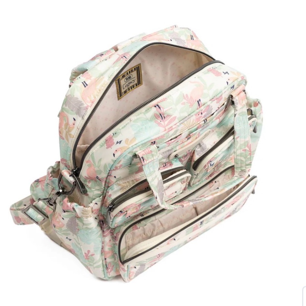 Lug Legacy Mini Puddle Jumper Backpack Crossbody Bag NWT Flamingo Foliage - Picture 5 of 13
